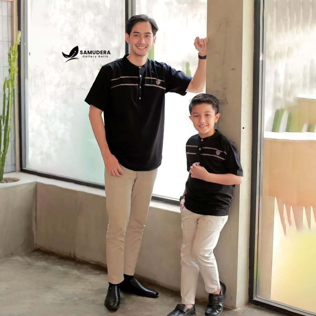 Koko couple bapak dan anak lengan pendek terbaru usia 2-12 tahun