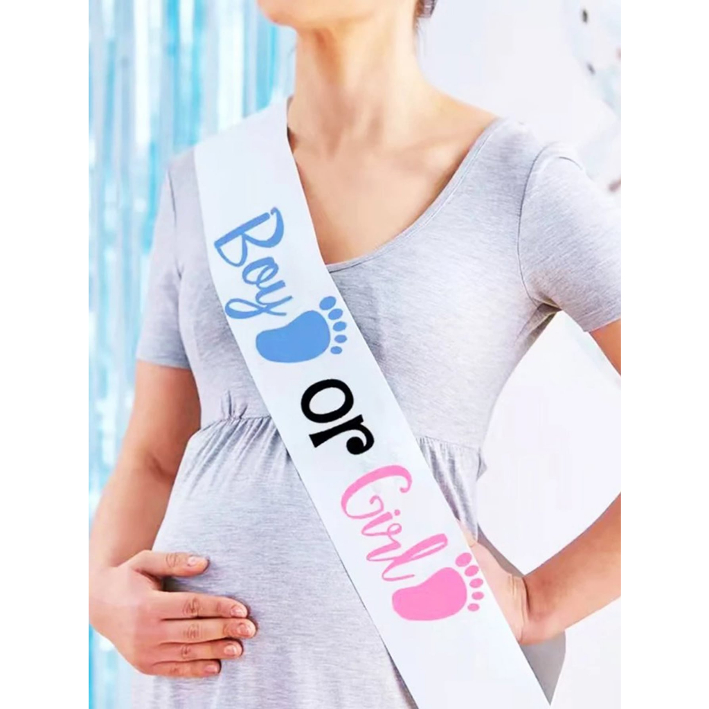 Selempang BOY OR GIRL Sash Acara Gender Reveal