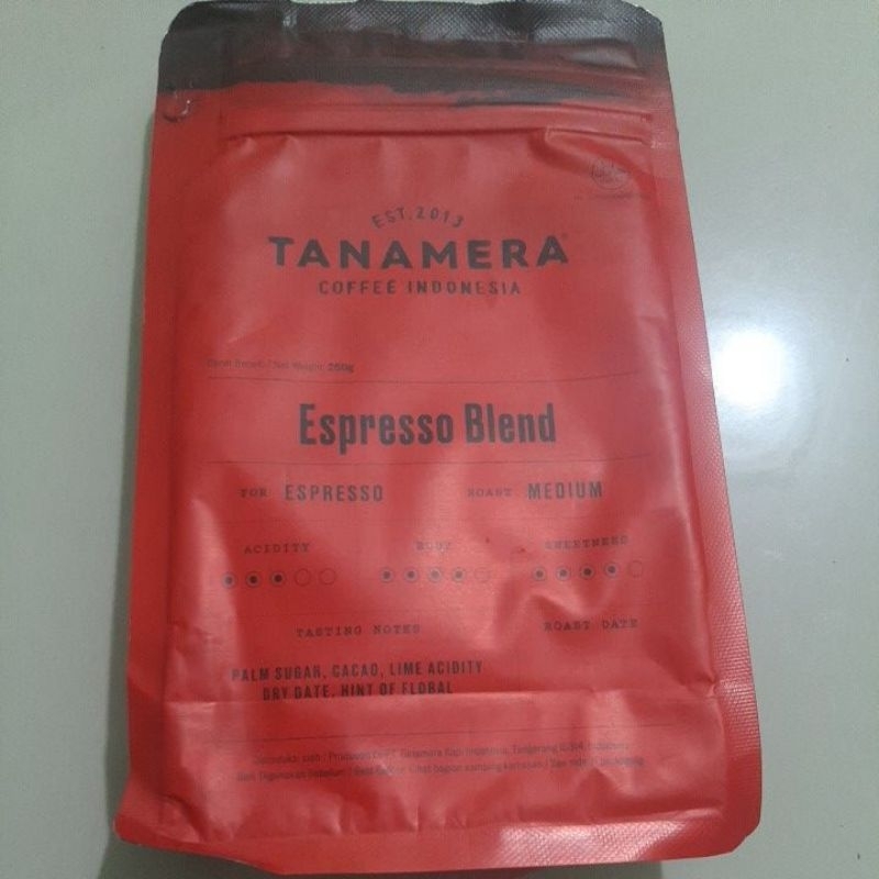 kopi tanamera coffee espresso blend fino grind 250gr