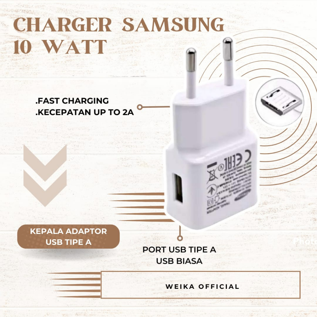 Charger SAMSUNG 10 Watt Fast Charging 2A Micro Original