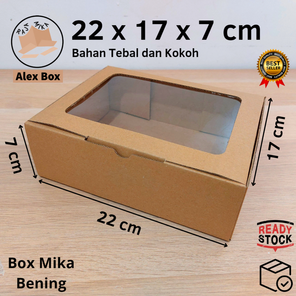 

Kardus Mika 22 x 17 x 7 cm... model diecut, untuk kue hampers dll
