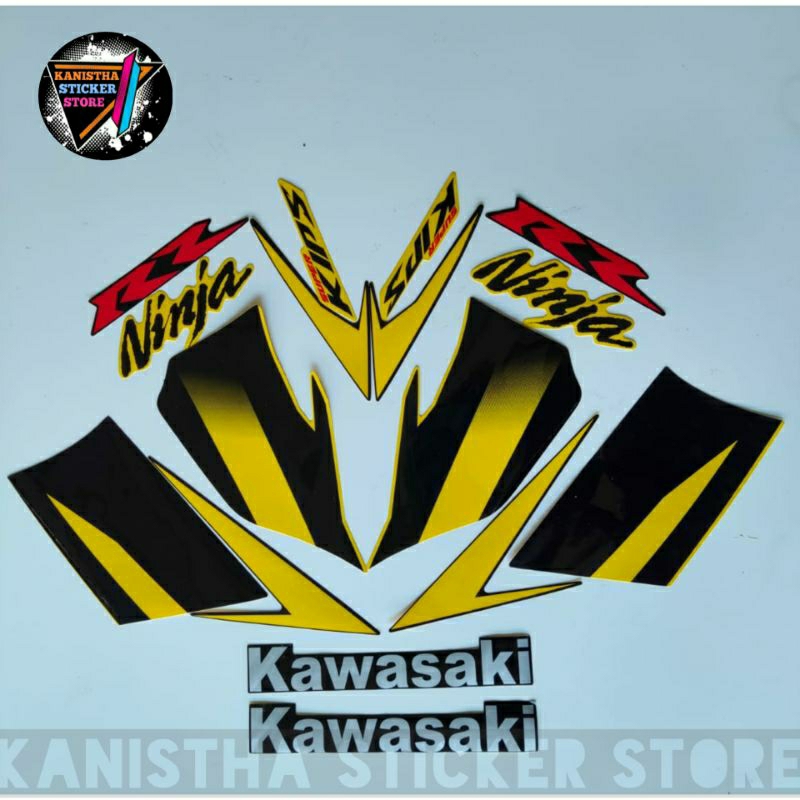 striping kawasaki ninja RR 2012 kuning stiker lis body motor ninja rr terbaik
