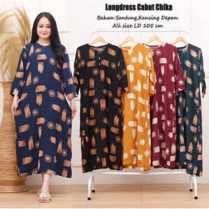 Longdress paket murah 100 ribu dapat 3pcs longdress kancing depan paket murah meriah