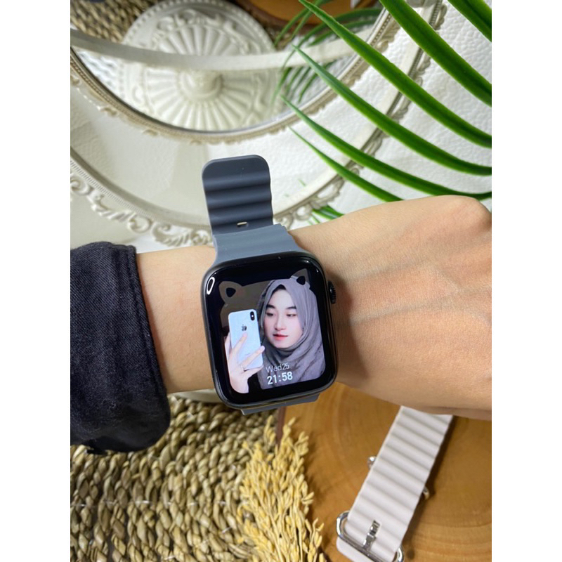 DT100+ original iwo SmartWatch 1.75 inci Layar penuh bluetooth custom wallpaper