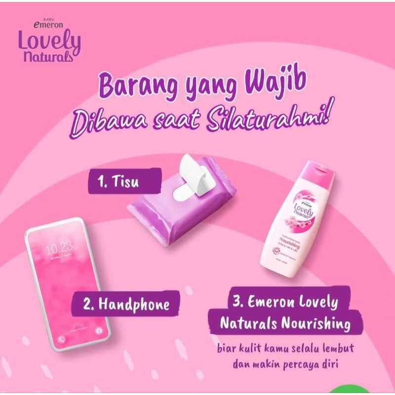 EMERON LOVELY NATURAL BODY LOTION 400ML(JUMBO BESAR)