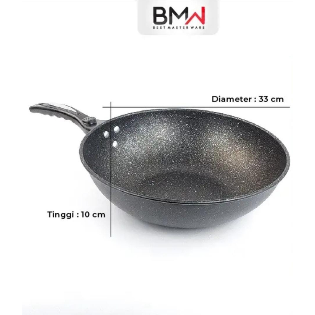 Wajan anti lengket/wajan batu medis /wajan /kuali anti lengket/kuwali batu medis/kuali 32 cm