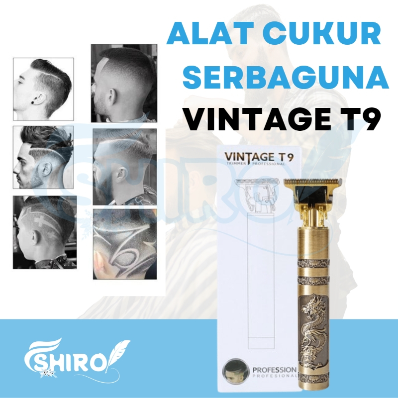 alat mesin cukur potong rambut bulu kumis dan jenggot listrik Vintage T9 dragon hair clipper trimmer