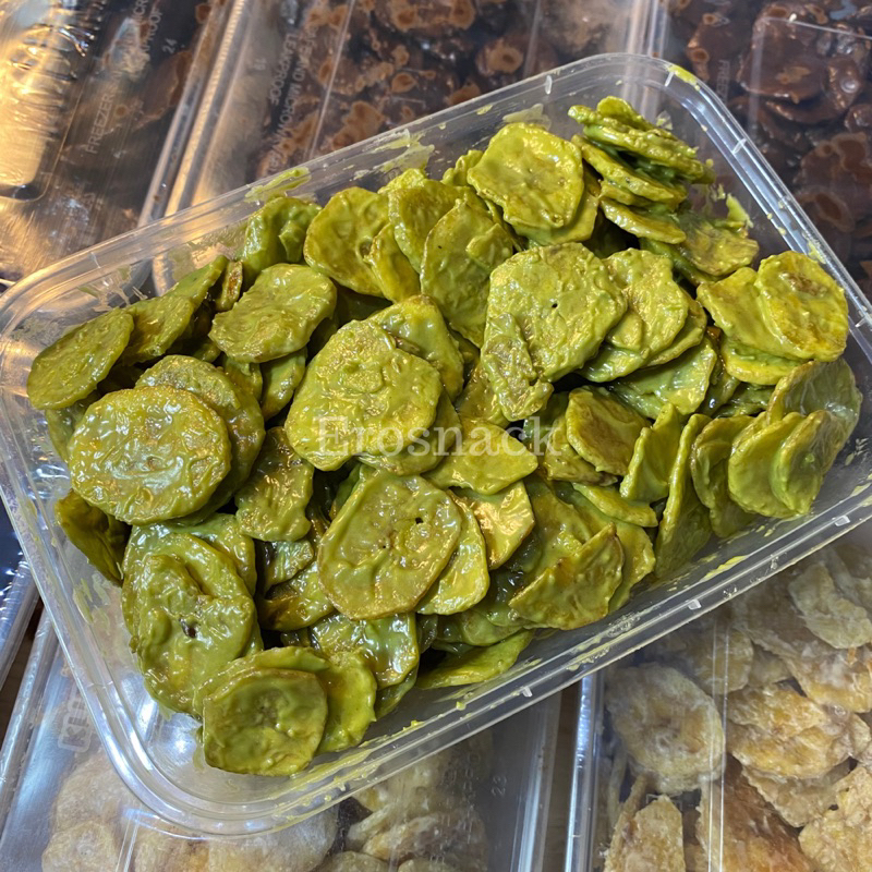 250gram Kripik pisang GREEN TEA Erosnack