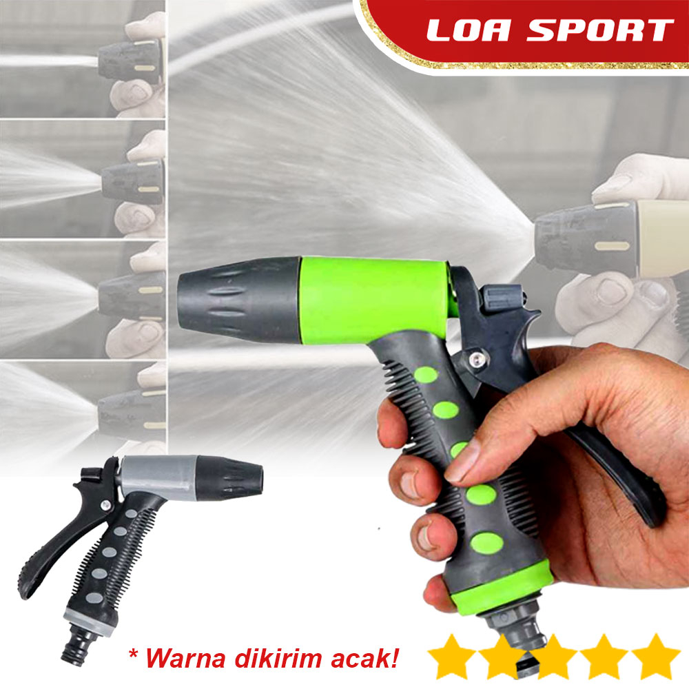 Spray Gun Semprotan Air Cuci Motor Mobil Kepala Selang Nozzle Putar
