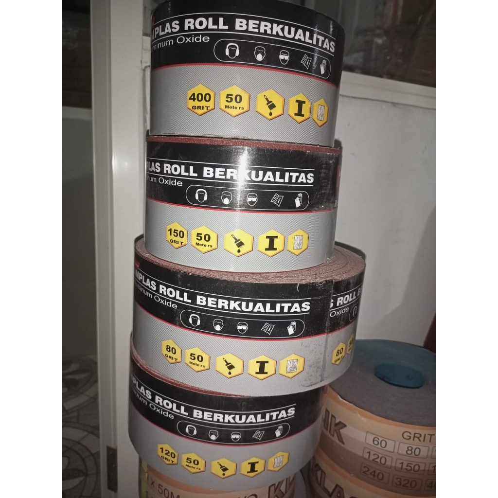 PRIMERO Amplas Roll 4 inch / Kertas Amplas / Kertas gosok meteran