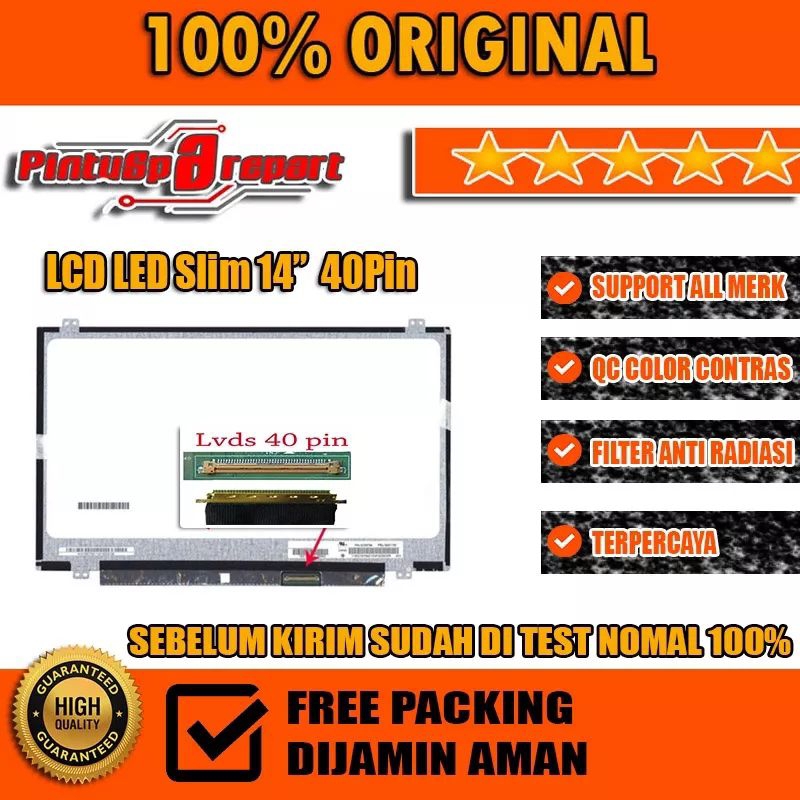 Lcd Led Layar Laptop Asus A455L A455LA A455LN A455LNB Original