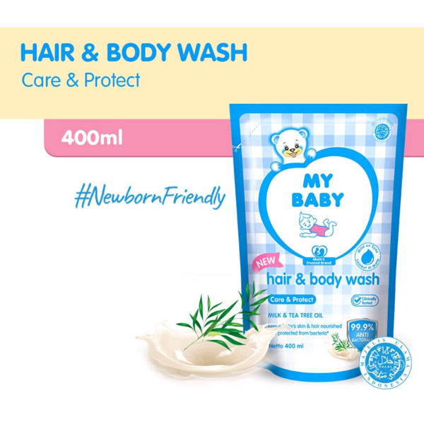 MY BABY Hair &amp; Body Wash Refill 400ml - Sabun Bayi &amp; Shampo Isi Ulang 2in1_Cerianti