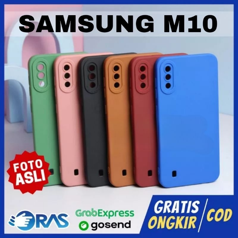 Type Hp SamsSoft case/slikon terbaru type Hp Samsung M10/A10 macaron pro camera