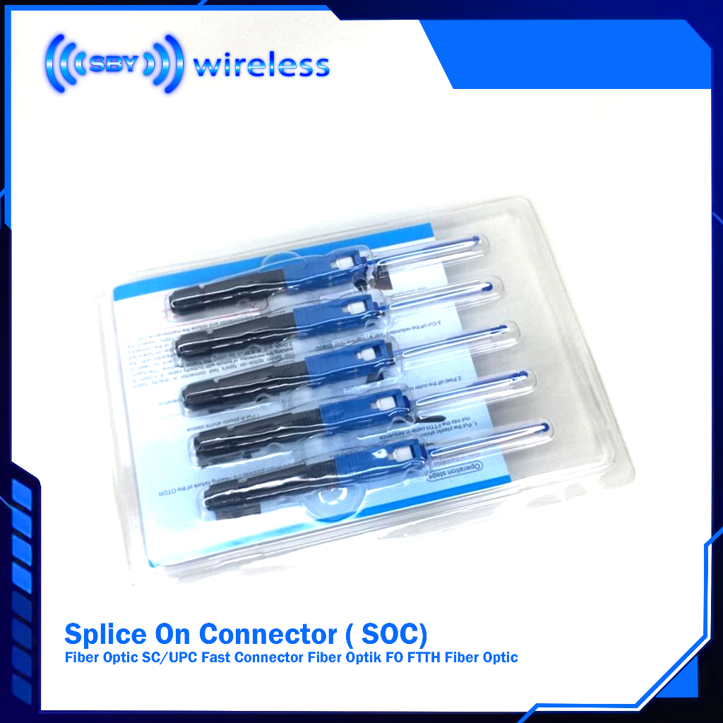 Splice On Connector ( SOC) Fiber Optic SC/UPC Fast Connector Fiber Optik FO FTTH Fiber Optic