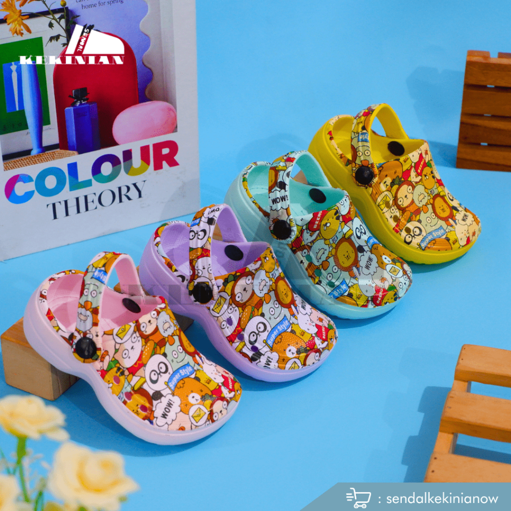 Sandal Baim Printing Anak Perempuan/Laki-laki size 23-32 Sendal Kodok New Arrival