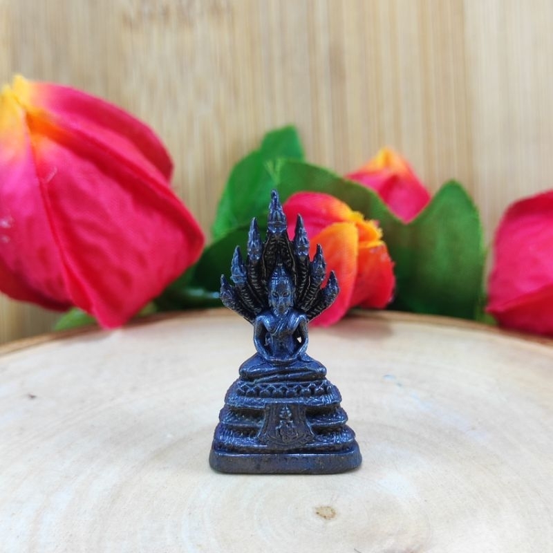 PATUNG BUDDHA MUCALINDA KUNINGAN MINI