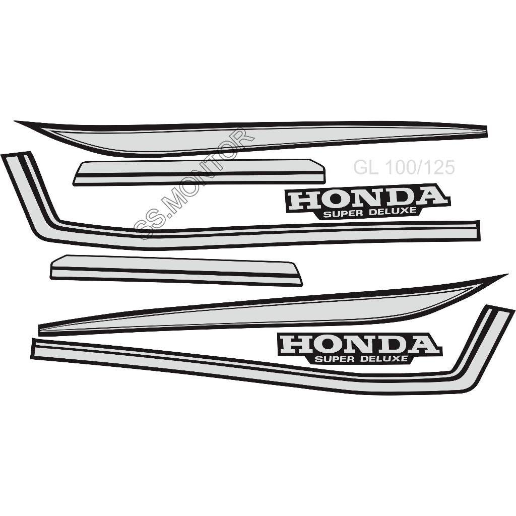 striping sticker Honda gl 125 gl100 hitam gl cepek