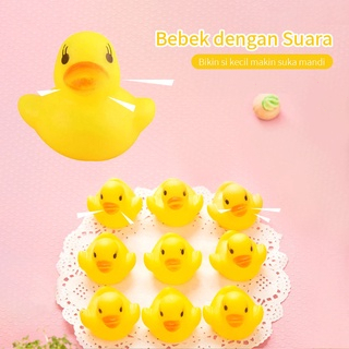 Halobaby Mainan Mandi Anak Bebek Bebekan Karet Silikon Bunyi Mainan Mandi Bayi Kolam Bak Mandi Baby Duck