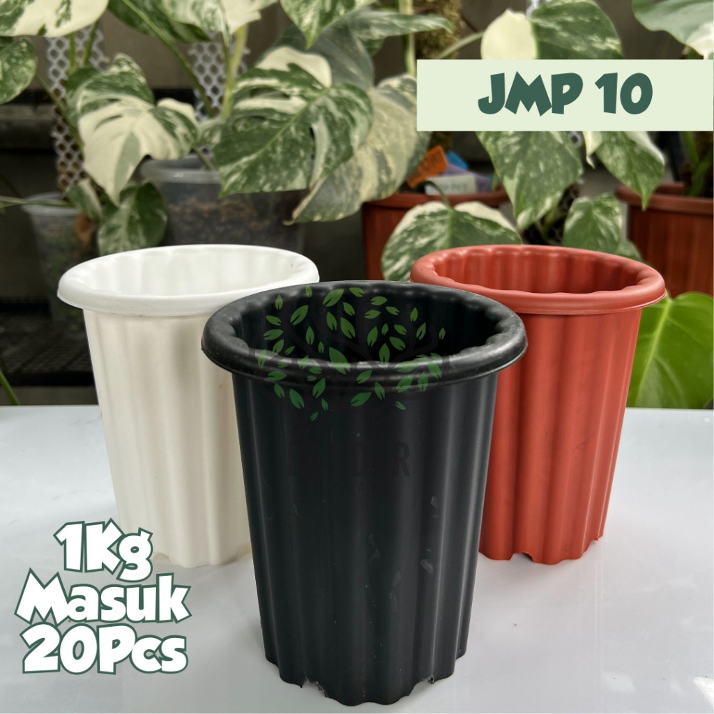 JMP 10 Pot Tinggi Ukuran 10 Pot Motif Unik Pot Tebal Pot Tanaman Hias Tinggi