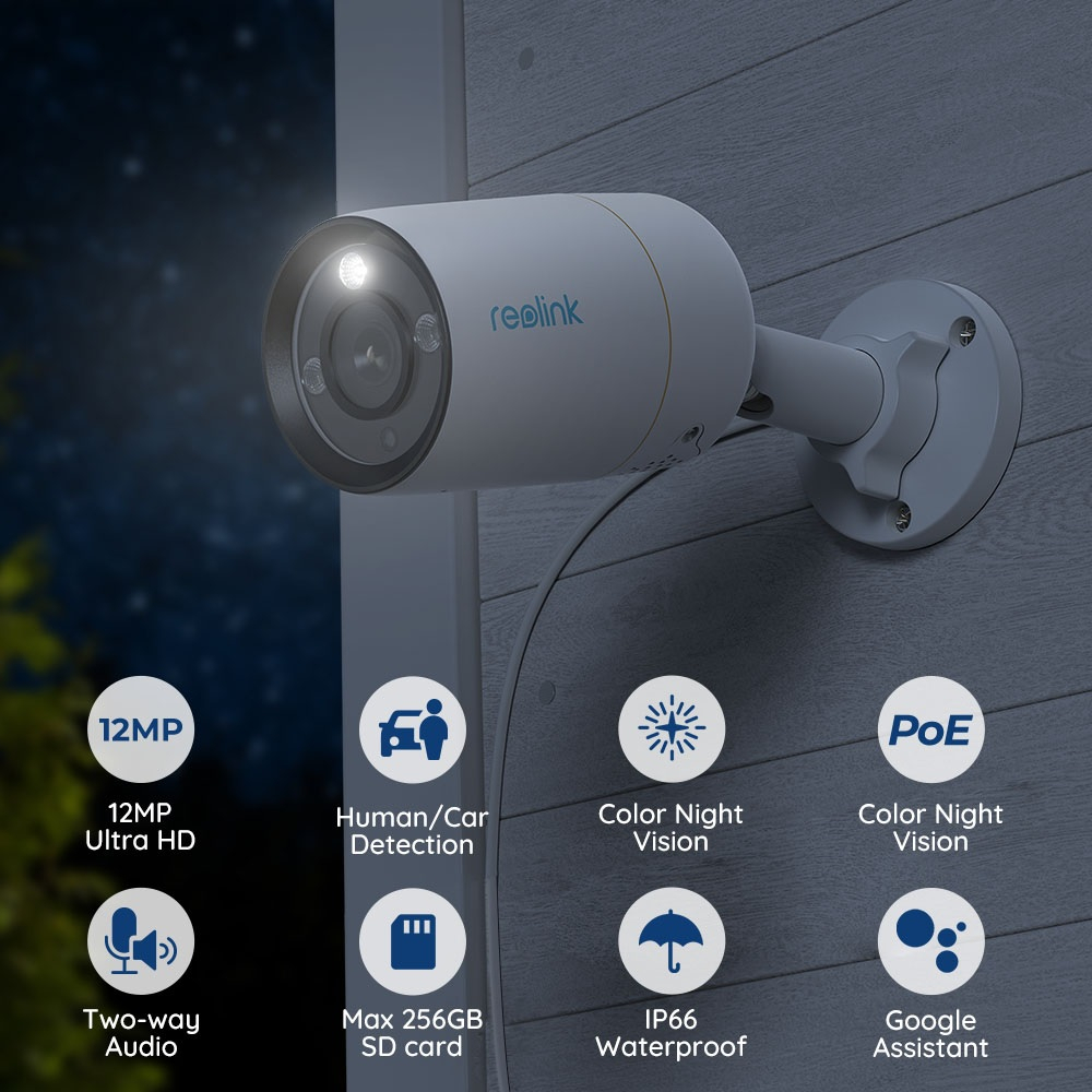 Reolink RLC-1212A Kamera Keamanan IP Outdoor 12MP Smart Detection