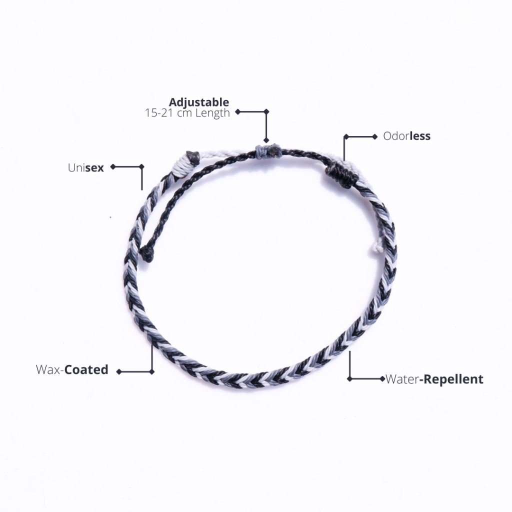 Musha Water-Repellent Bracelet - Midnight | Gelang Tali Gelang Pria Gelang Wanita