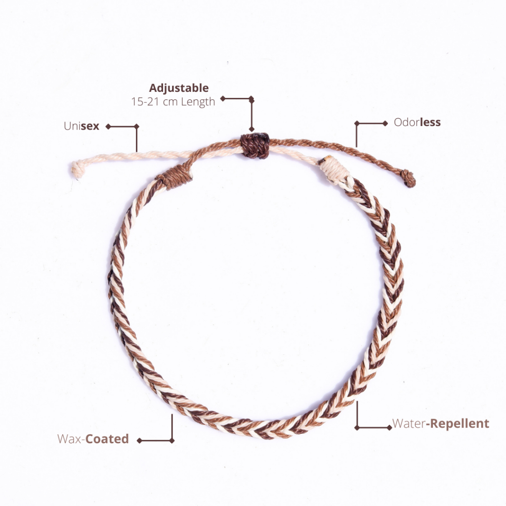 Musha V Braided Water-Repellent Bracelet | Gelang Tali Gelang Pria Gelang Wanita