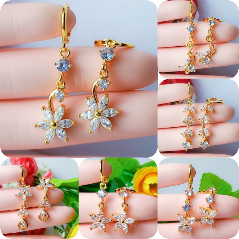 Anting permata panjang Xuping