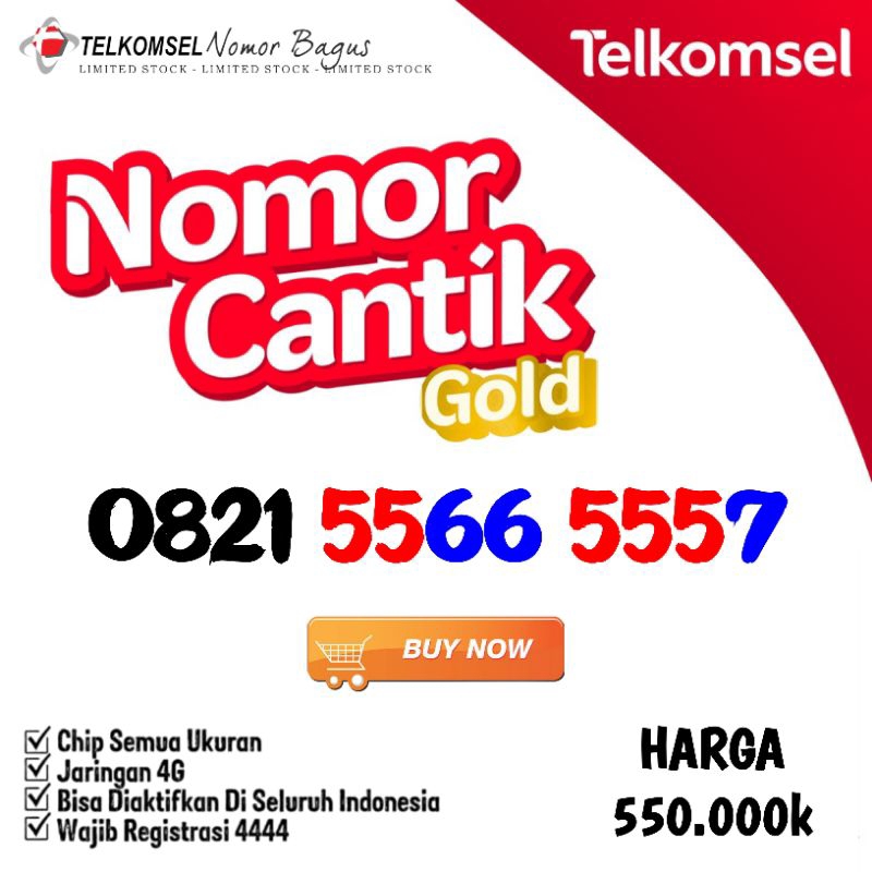 Nomor Cantik Simpati Nomer Kartu Perdana Telkomsel. No hp 5566 5557