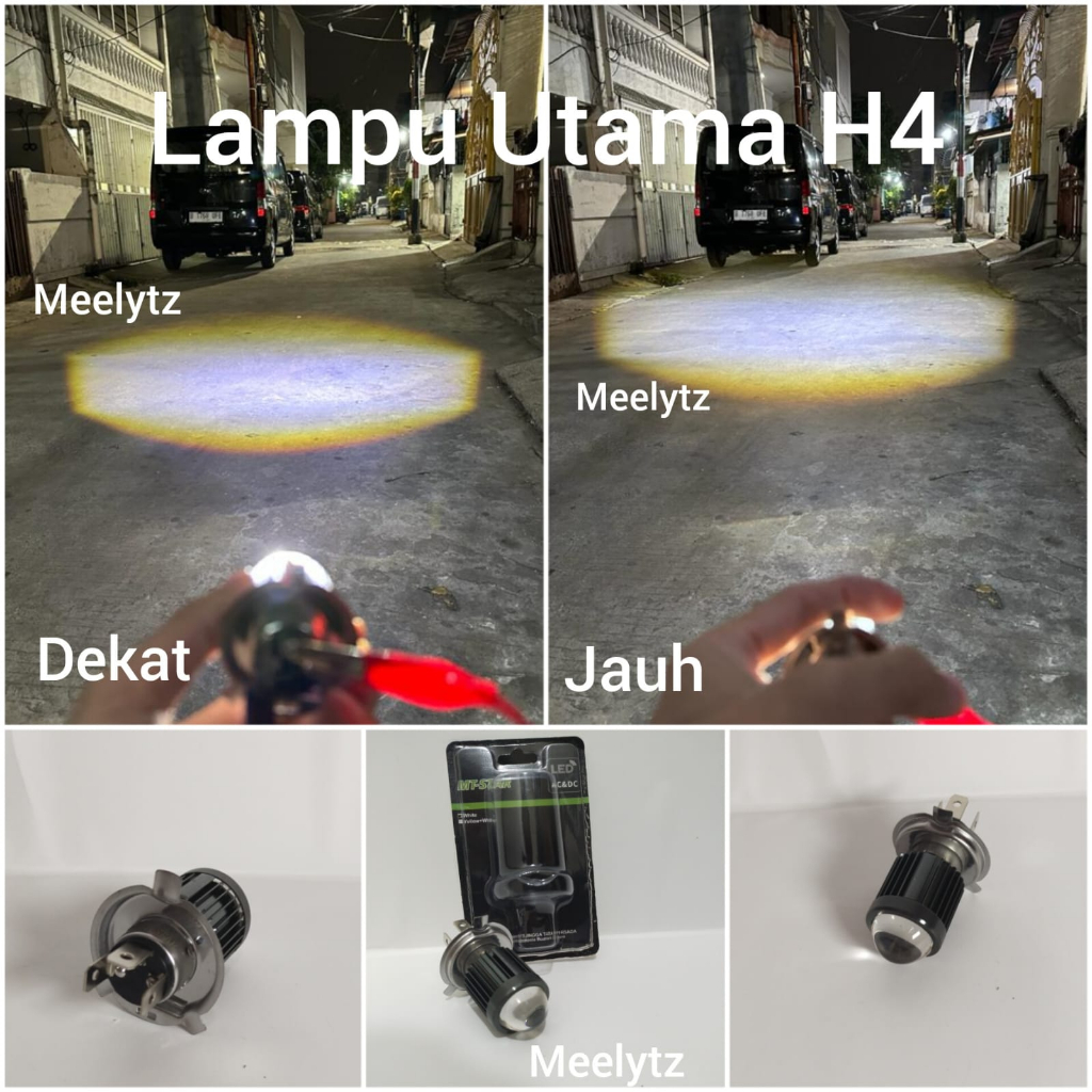 Lampu Utama LED Laser H4 Jauh Dekat AC DC