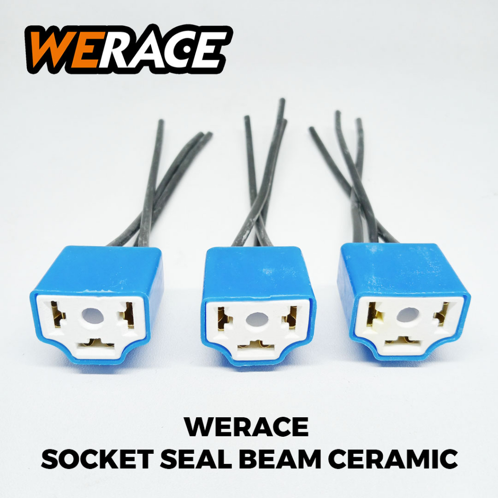 [WERACE]SOCKET SEAL BEAM CERAMIC - SOKET BOHLAM LAMPU H4 KERAMIK