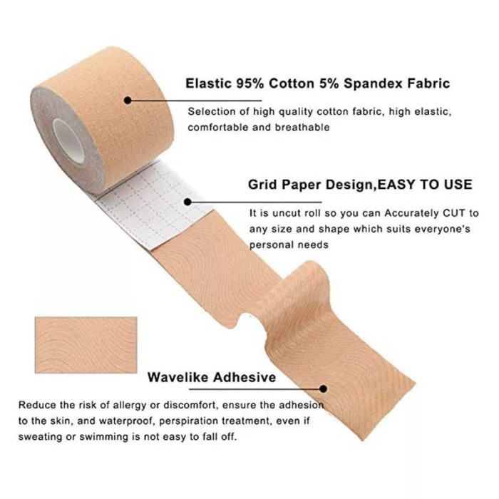 Body Tape 5 Meter Isolasi Bra Tape Boob Selotip Body Tape Bra