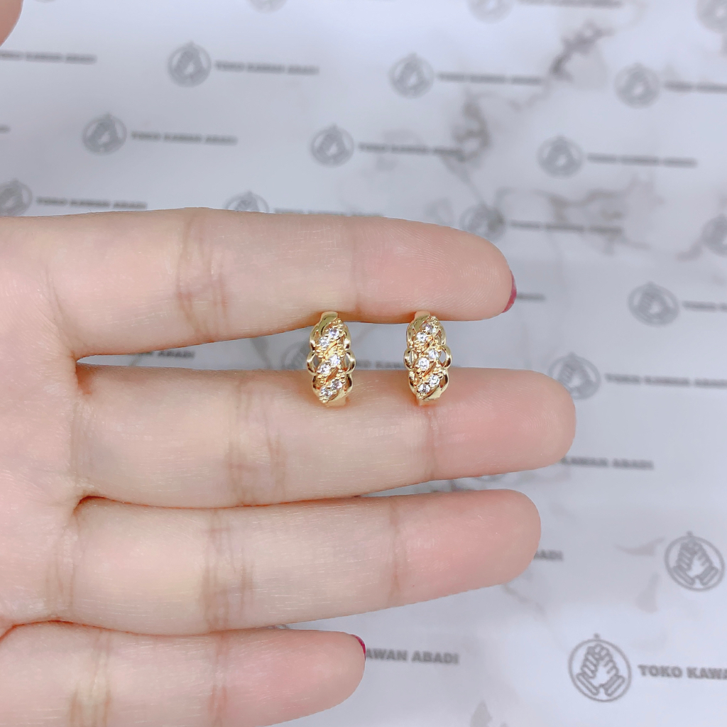 Anting Xuping Gold Perhiasan Fashion Wanita Model Permata Love Cantik *09