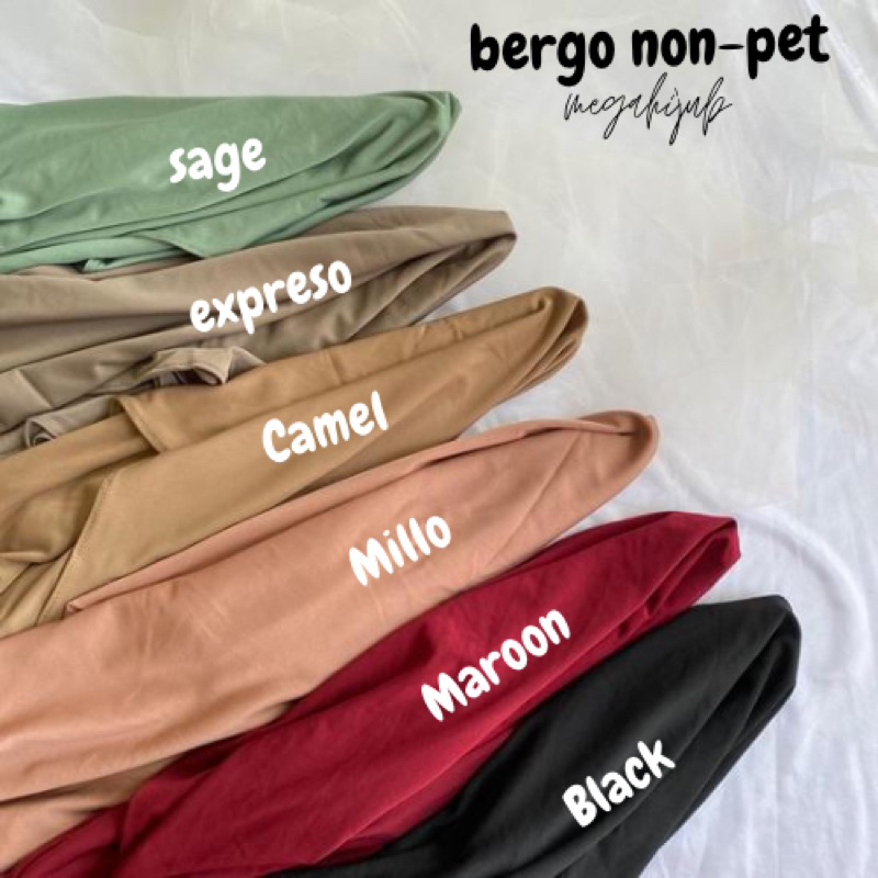 Hijab Instan jersey non pet segitiga instan malay daily bergo non pet