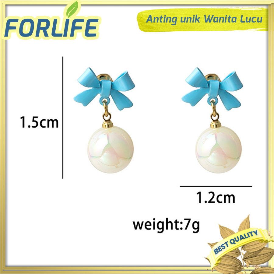 Anting tusuk silver 925 import wanita lucu/ earrings cute fashion