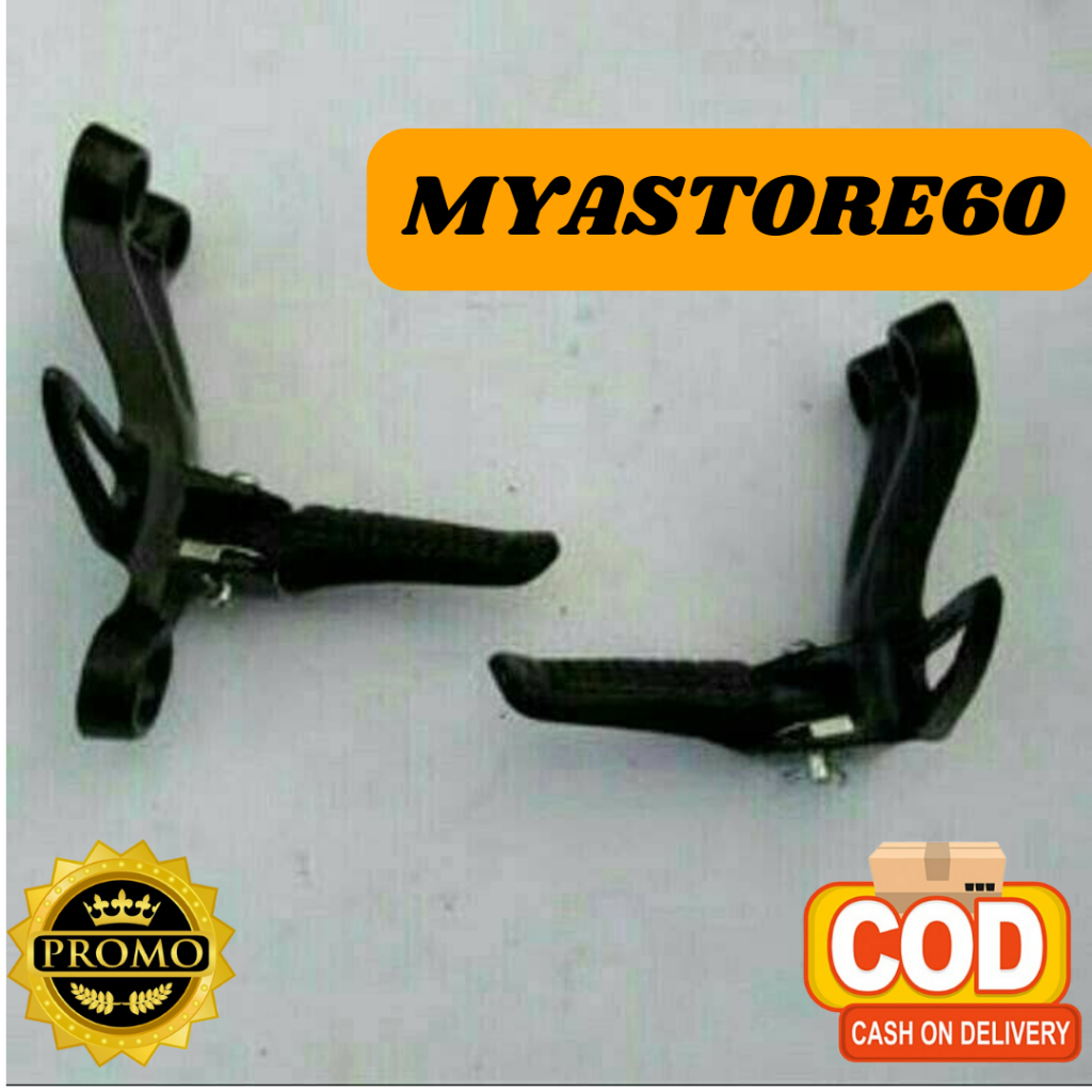 Footstep Foot Step Setep Injakan Injekan Kaki Satria Fu Belakang Gantung Warna Hitam Pijakan Kaki Step Setep Setepan Satria Fu Full Black