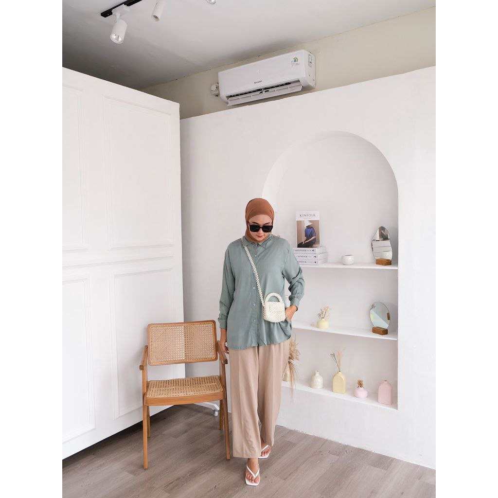 Kemeja Oversize wanita Top Rayon premium / Atasan Wanita Lengan Panjang / Starla Shirt kemeja/ kemeja polos wanita