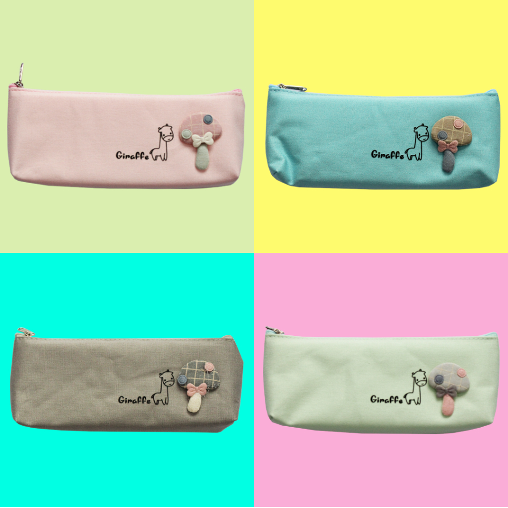 

XIAOLINGJING - KOTAK PENSIL KAIN / PENCIL CASE / TEMPAT PENSIL BD-847 MOTIF JERAPAH
