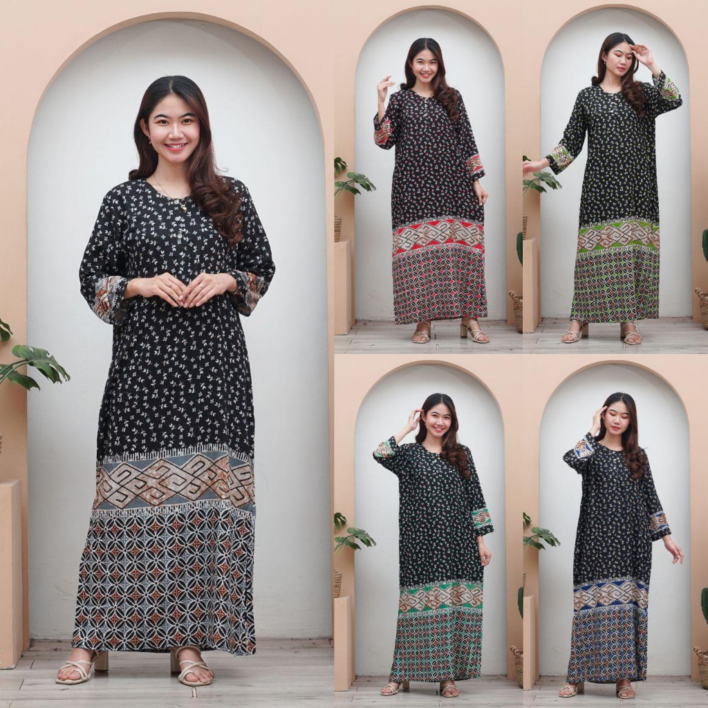 Longdres Batik ARUNA / Daster Batik / Daster Busui / Daster Cantik By Prass