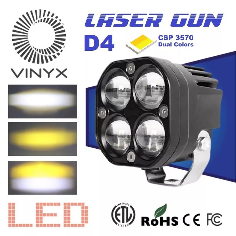 Lampu Tembak Sorot LED VINYX D4 40 Watt // Laser Gun Motor Mobil D2 40W