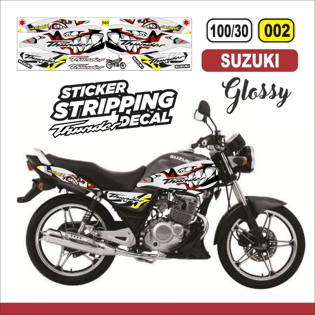 striping variasi Suzuki Thunder 125 th. 2006-2007 /stiker decal motor Suzuki Thunder 125 th. 2006-20