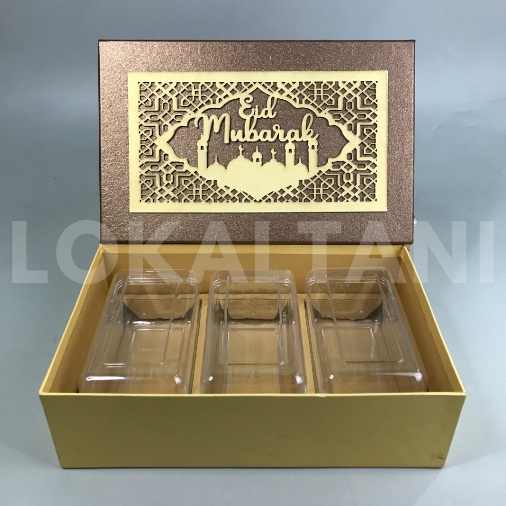 

Box Kue Kering Hardtop Isi 3 Toples 350gr/Kotak Hampers Edisi Lebaran