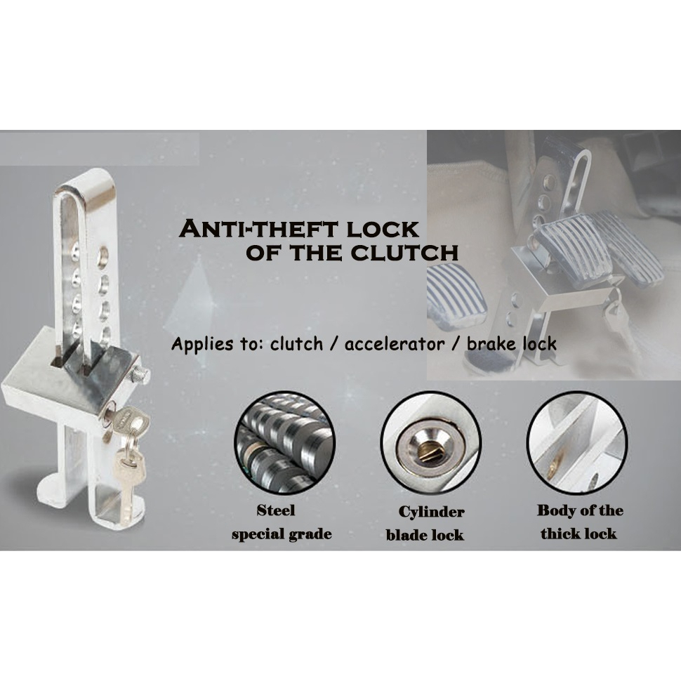Kunci Stir Setir Kunci Pedal Mobil Anti Maling Leiqi Original Kunci Pengaman Pedal Mobil