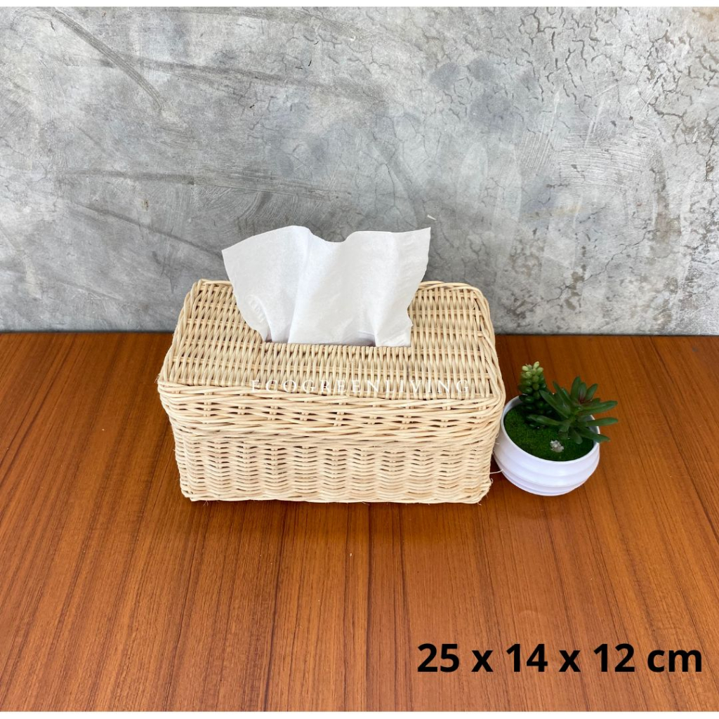 BOX TISSUE RATTAN / KOTAK TISU / TEMPAT TISU ANYAMAN ROTAN TERMURAH