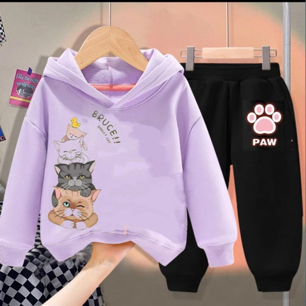 PAKAIAN ANAK ANAK 1 STEL CELANA DAN SWEATER PAW