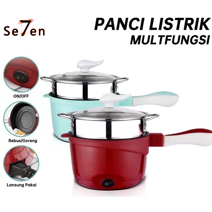 Panci Elektrik Multifungsi 18CM / Panci Listrik Lapisan Kerami