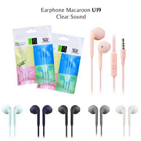 ITSTORE Handsfree Macaron U19 / Earphone U-19 Music Stereo Mic Microphone Headset