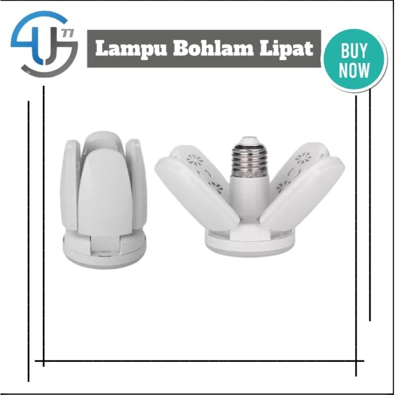 US388 Lampu Bohlam Lipat Mini Model Kipas 40 Watt / Mini Fan Blade LED Bulb 40W E27 By Toko Haji Usman