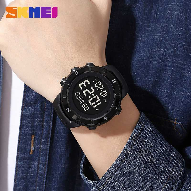 Jam Tangan Pria Digital Sport Watch Alarm Waterproof LED Light Jam Digital Premium Desain Efisien Anti Air