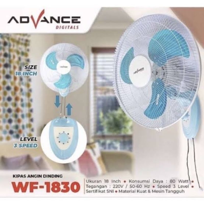 Advance Kipas Angin Dinding 18&quot; / Wall Fan Besi 18 Inch WF 1830