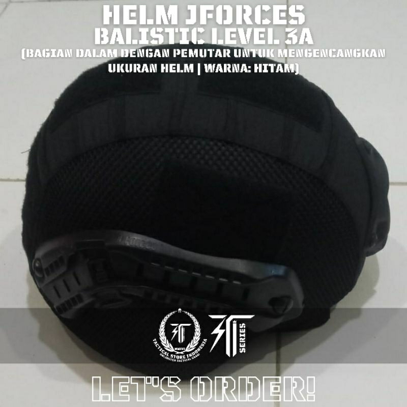 Helm Jforces Balistic Level 3A / Fullset Mounting + Battery Pouch